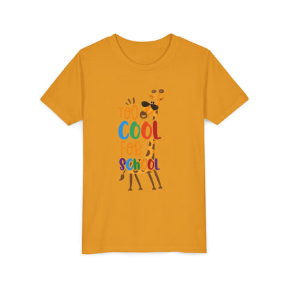 Youth Short Sleeve Tee, 'Too Cool for School' Kids T-shirt, Perfect for Back to School, Casual Wear Printify
