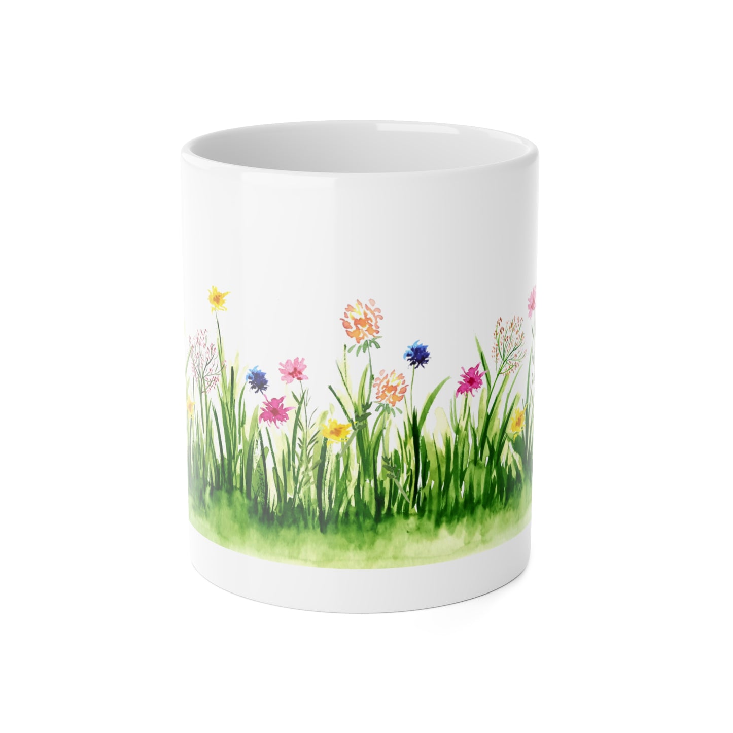 Floral Mug - Hand-painted Spring Design, Botanical Décor,Tea Time Favorite Printify