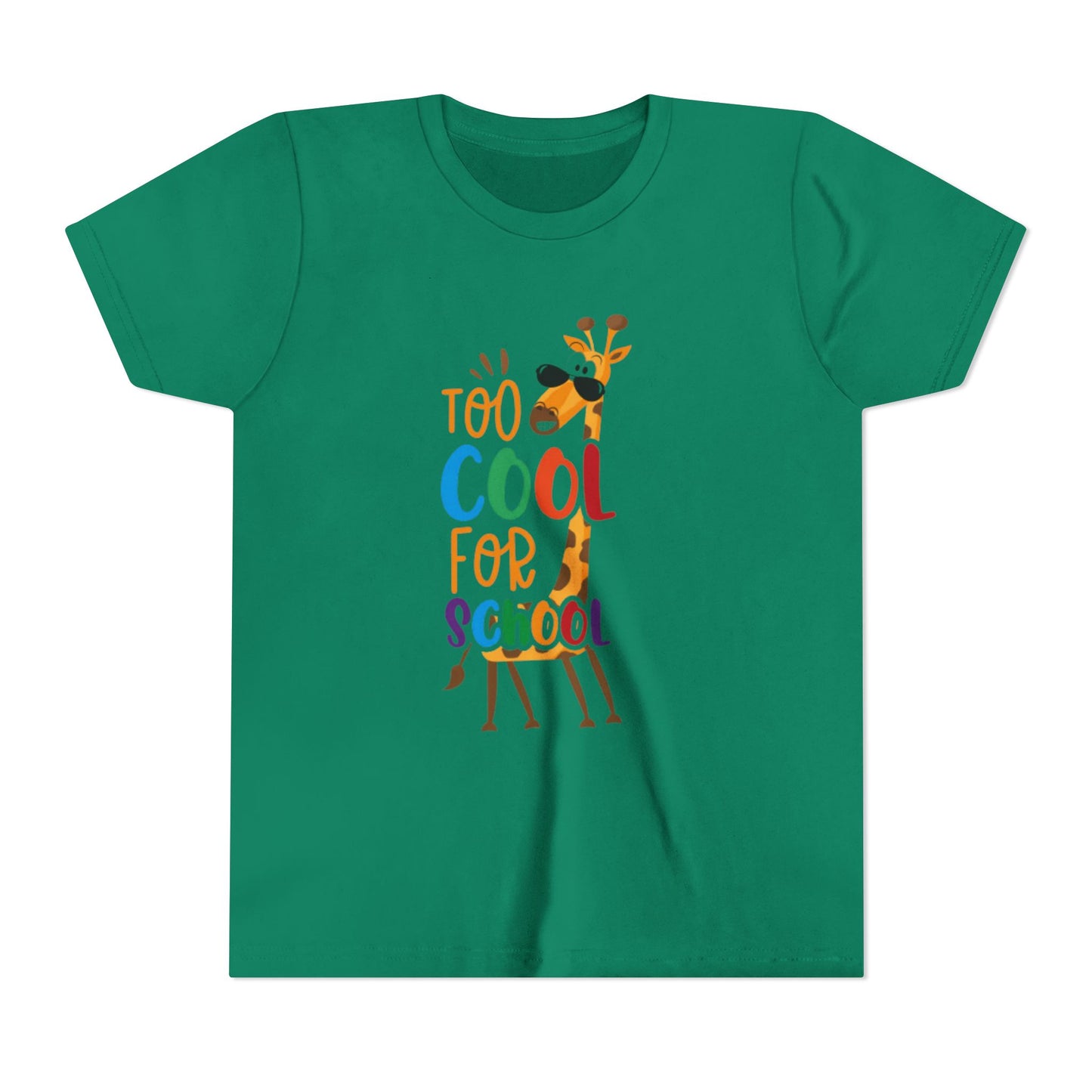Youth Short Sleeve Tee, 'Too Cool for School' Kids T-shirt, Perfect for Back to School, Casual Wear Printify