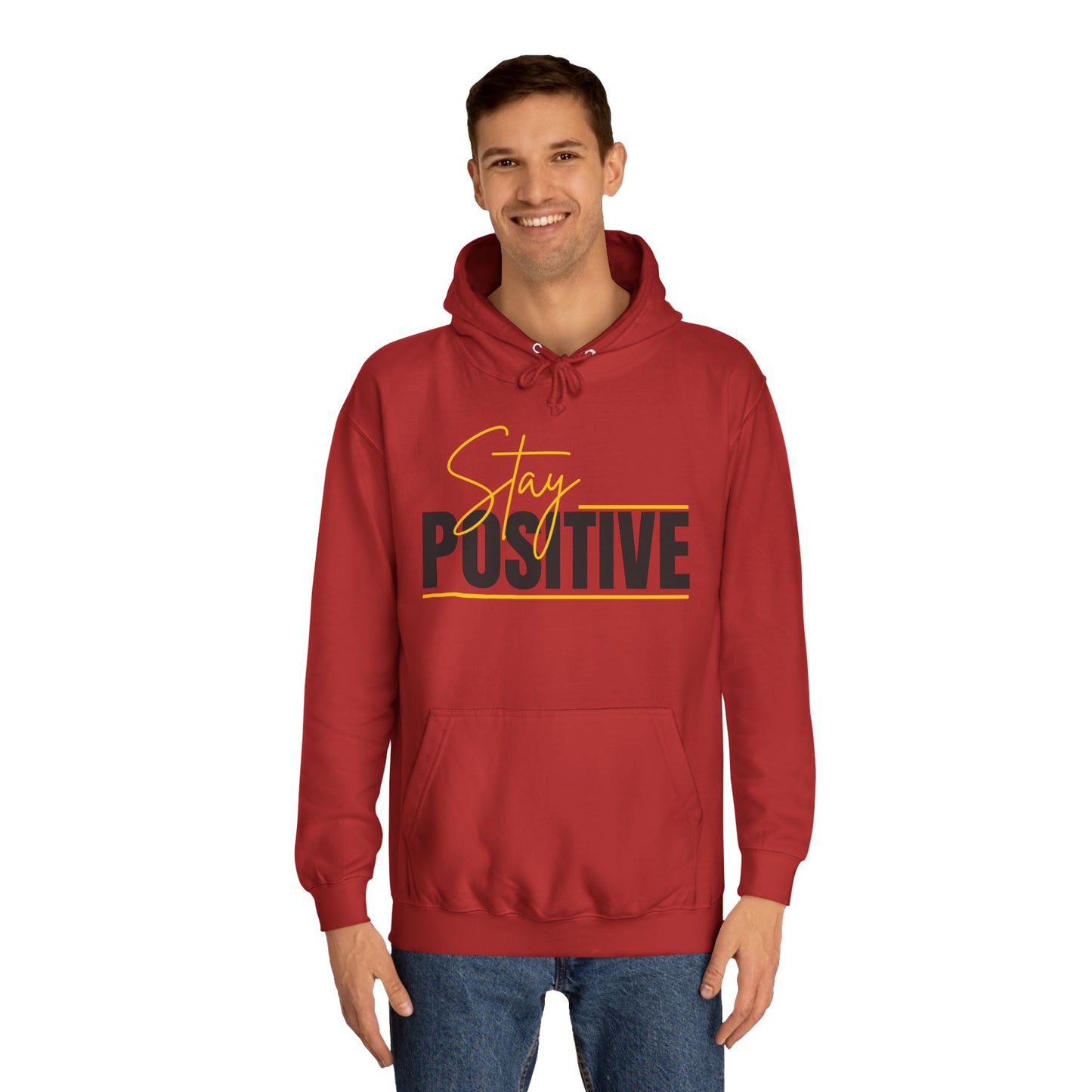 Positive Vibes Unisex College Hoodie, Cozy Sweatshirt