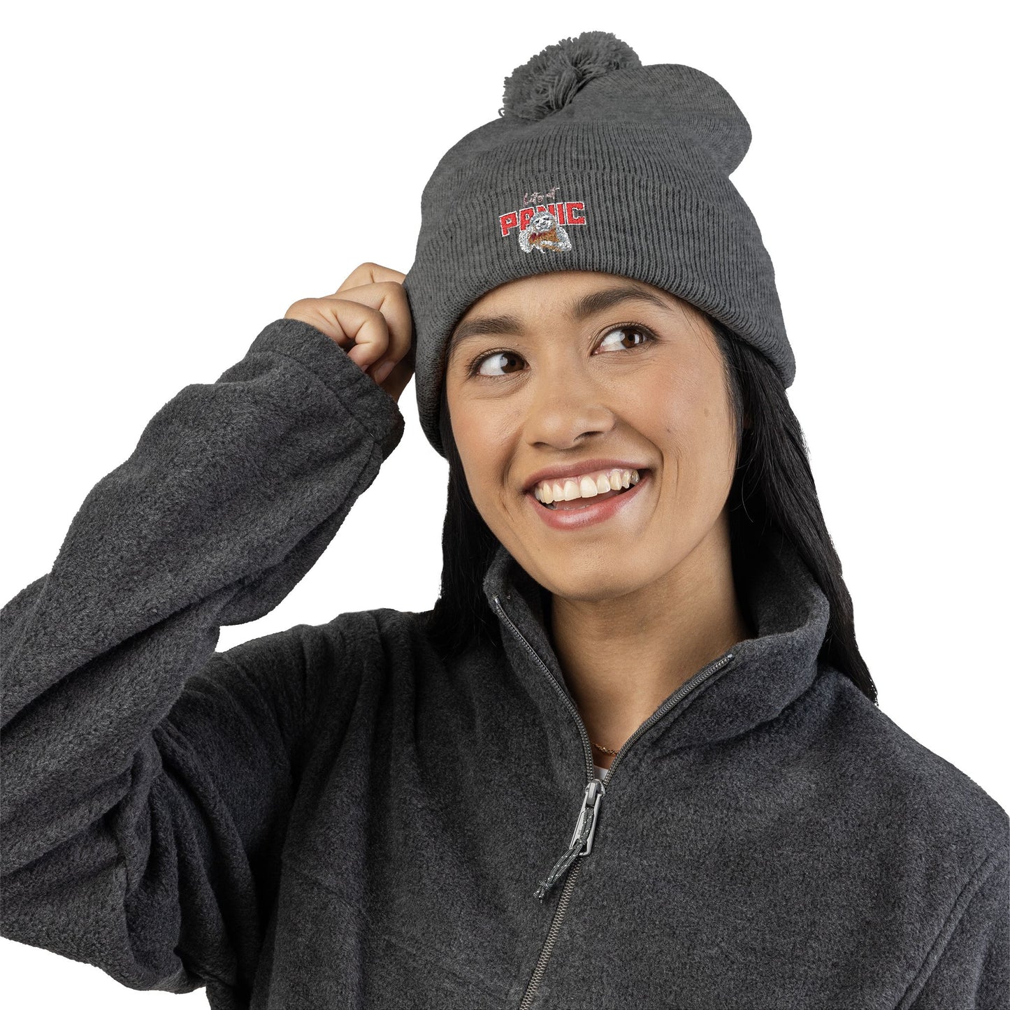 Cozy Embroidered Pom-Pom Cap | Winter Hat, Fashion Accessory