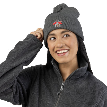 Cozy Embroidered Pom-Pom Cap | Winter Hat, Fashion Accessory