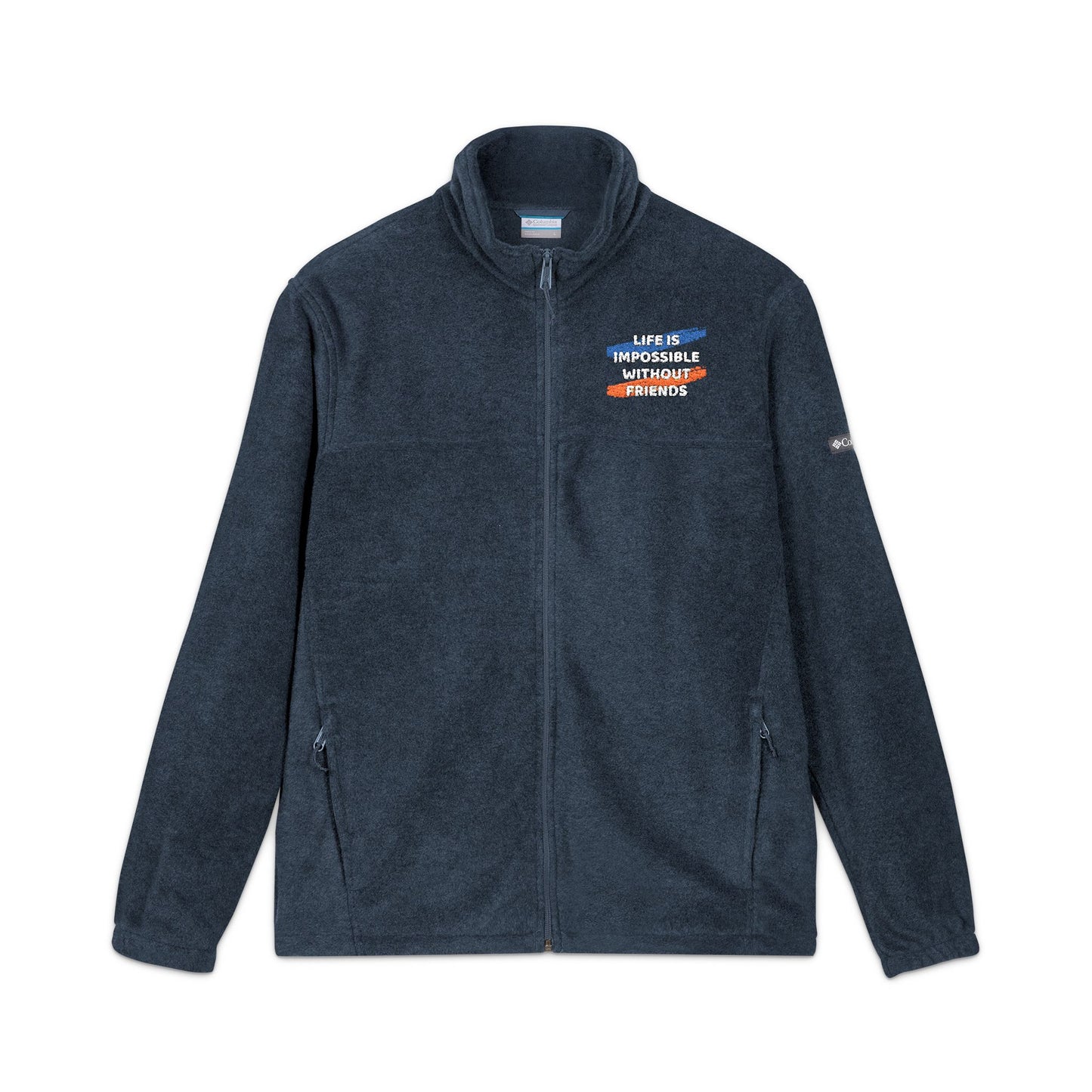 Cozy Embroidered Fleece Jacket| Perfect Gift for Holidays, Unisex Warm Jacket