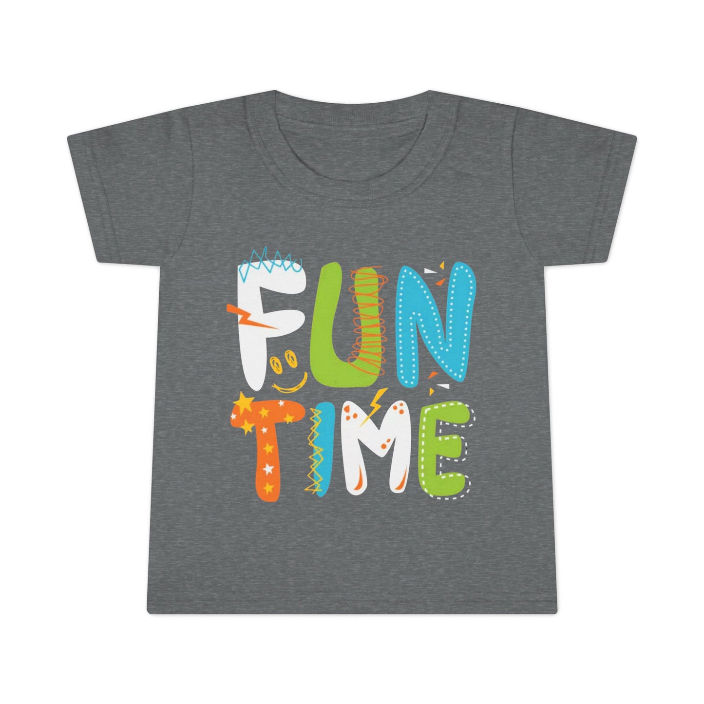 Fun Time Toddler T-Shirt, Colorful Tee, Birthday Outfit, Everyday Wear for Little Ones