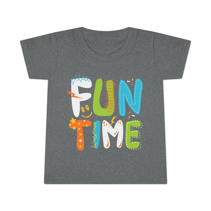 Fun Time Toddler T-Shirt, Colorful Tee, Birthday Outfit, Everyday Wear for Little Ones