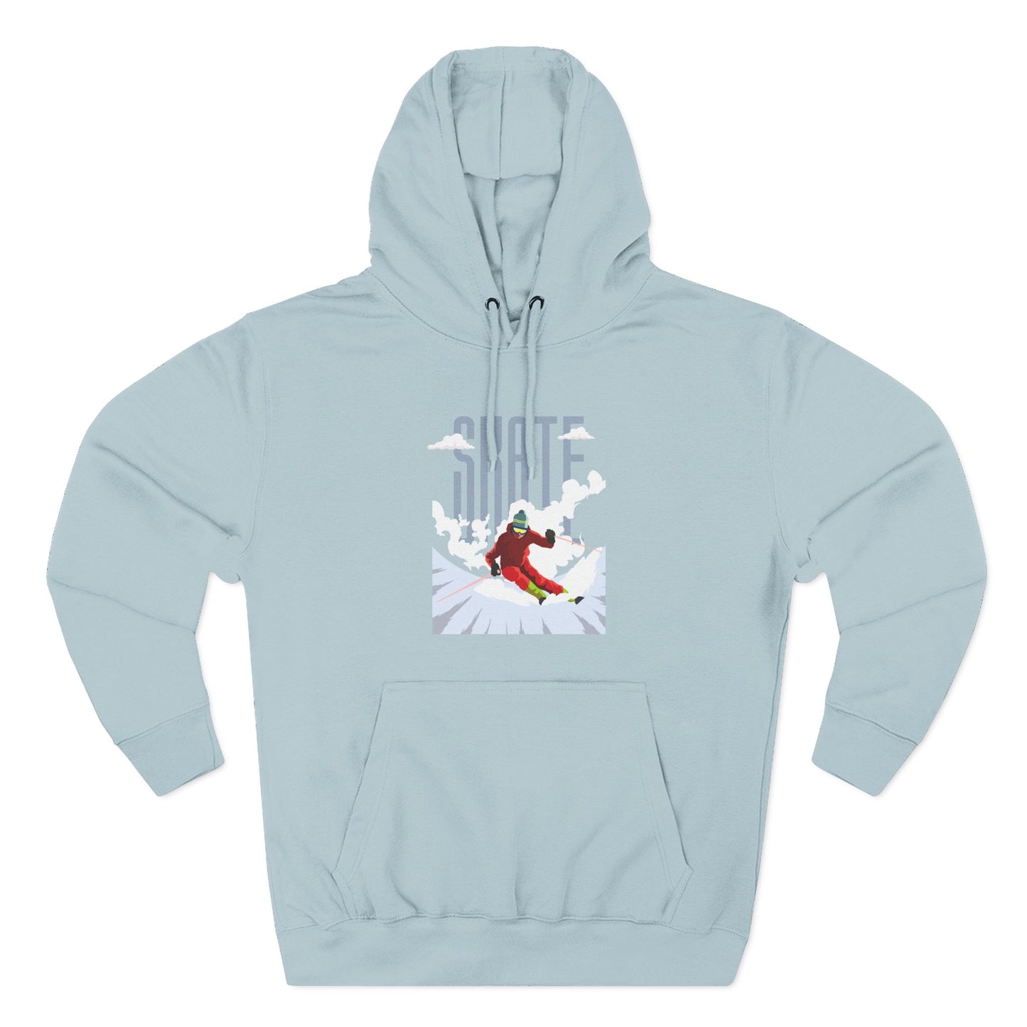 Skiing Fleece Hoodie, Cozy Winter Apparel, Outdoor Sports Gear, Snowboarding Holiday Wear