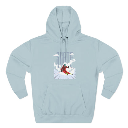 Skiing Fleece Hoodie, Cozy Winter Apparel, Outdoor Sports Gear, Snowboarding Holiday Wear