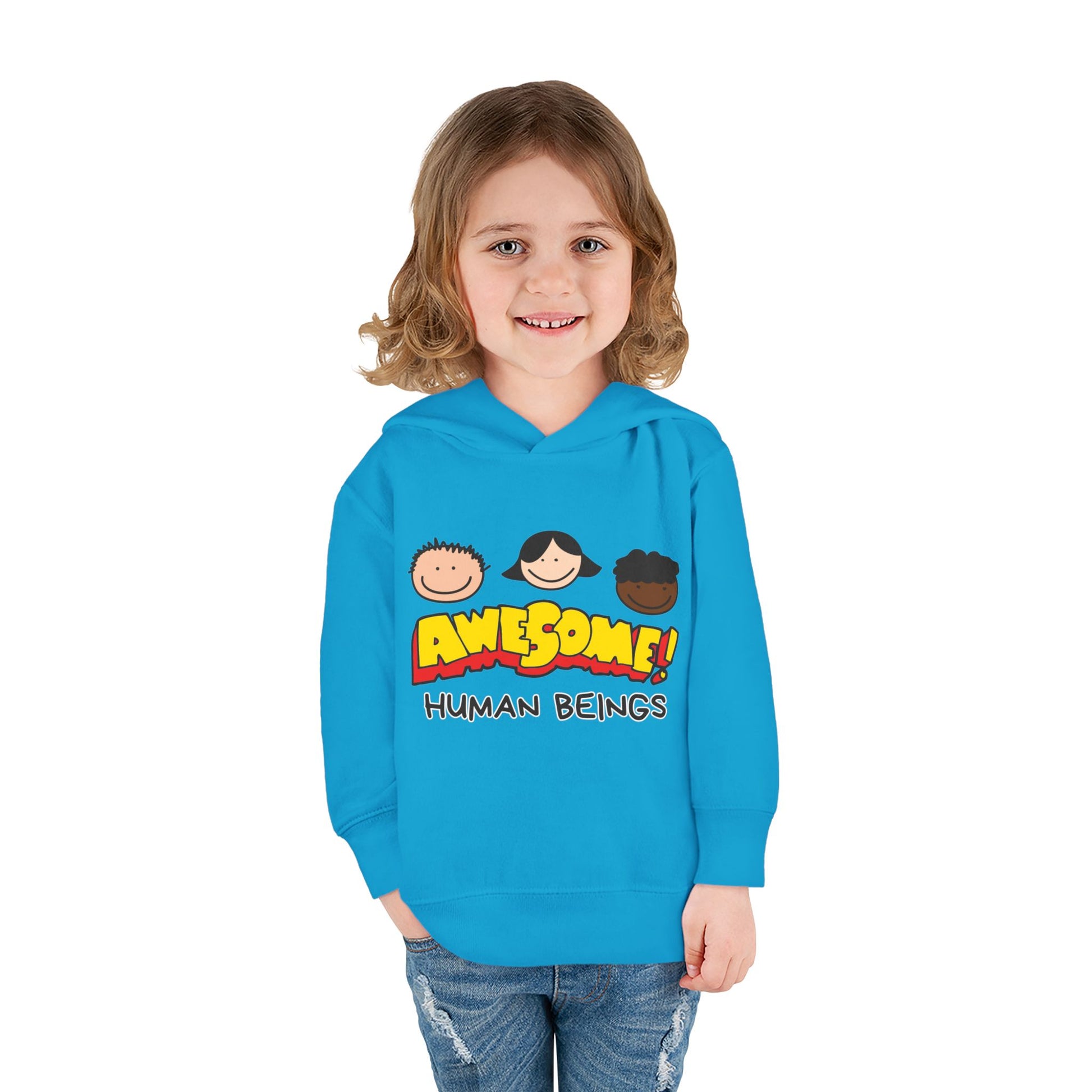 Awesome! Toddler Pullover Fleece Hoodie, Cute Toddler Sweatshirt, Gift for Kids Printify