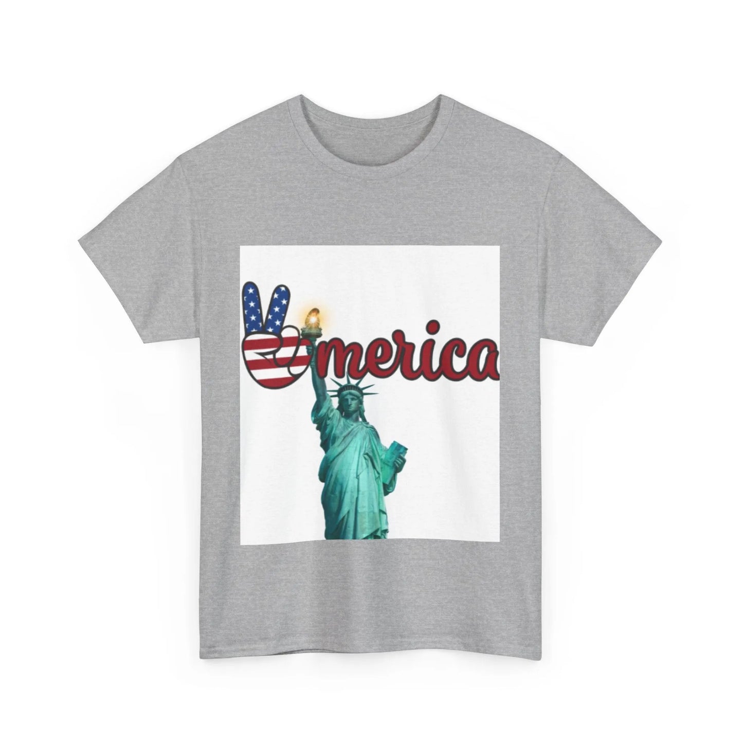Patriotic Peace Tee, Unisex Cotton T-Shirt, Casual Wear, Gift for Americans Printify Patriotic Peace Tee, Unisex Cotton T-Shirt, Casual Wear, Gift for Americans Printify