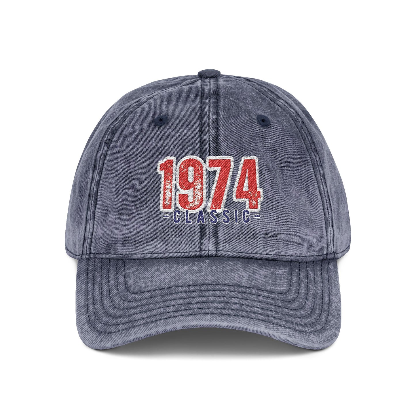 Vintage Embroidered Cap, Retro 1974 Baseball Hat, Unisex Adjustable Hat, Perfect for Casual Wear