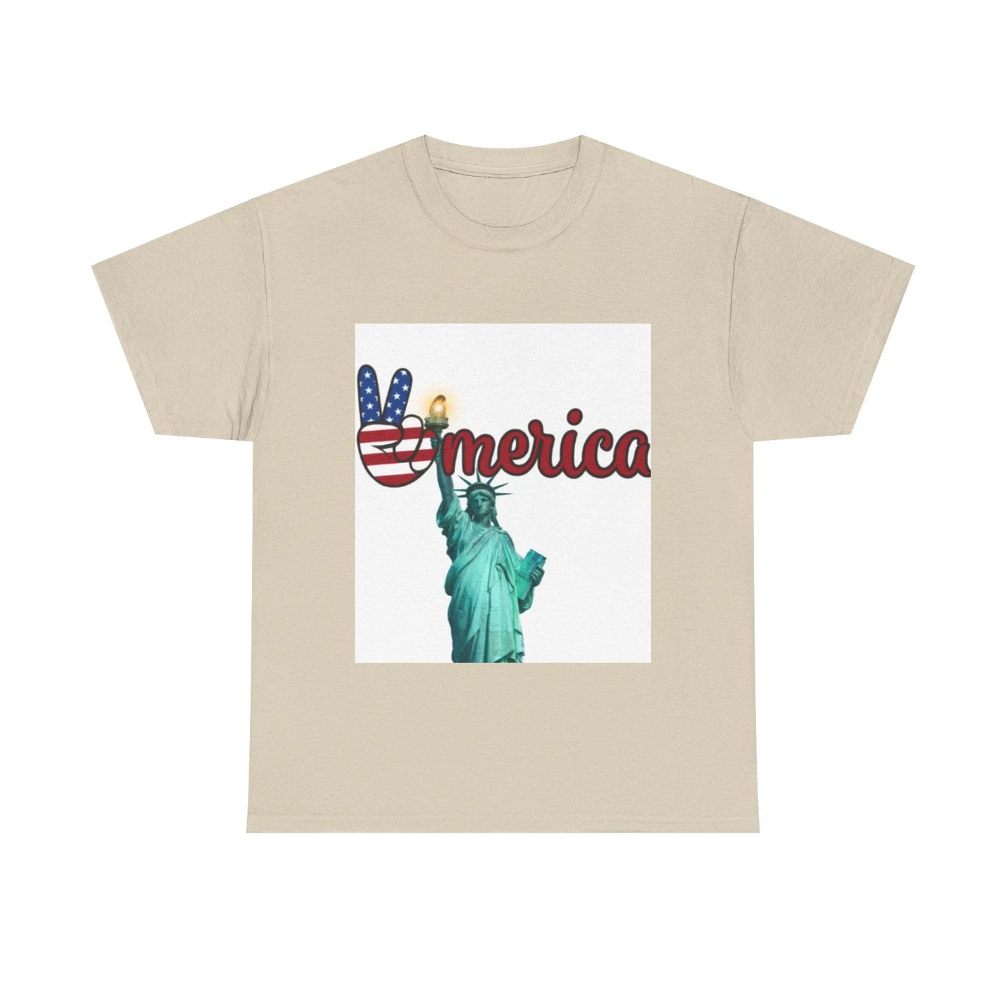 Patriotic Peace Tee, Unisex Cotton T-Shirt, Casual Wear, Gift for Americans Printify Patriotic Peace Tee, Unisex Cotton T-Shirt, Casual Wear, Gift for Americans Printify