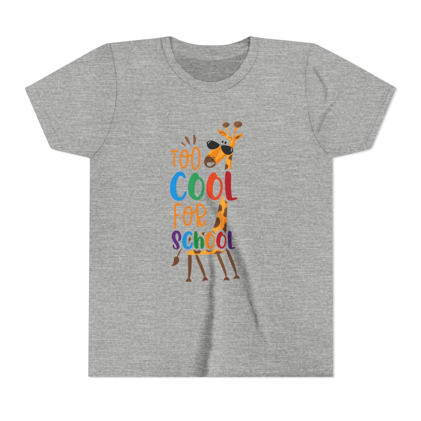 Youth Short Sleeve Tee, 'Too Cool for School' Kids T-shirt, Perfect for Back to School, Casual Wear Printify