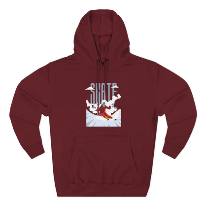 Skiing Fleece Hoodie, Cozy Winter Apparel, Outdoor Sports Gear, Snowboarding Holiday Wear