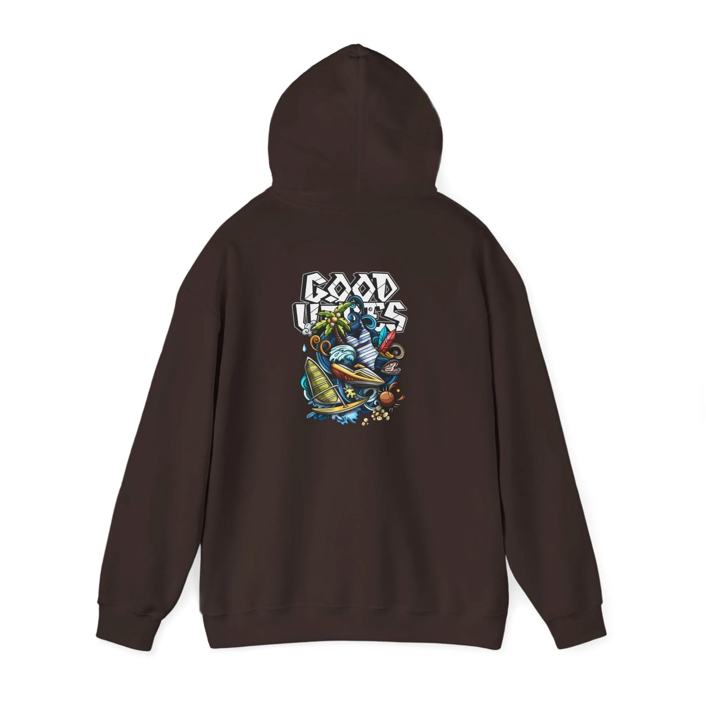 Good Vibes Graffiti Hoodie Sweatshirt, Cozy, Casual Gift, Relaxation Apparel Printify Good Vibes Graffiti Hoodie Sweatshirt, Cozy, Casual Gift, Relaxation Apparel Printify