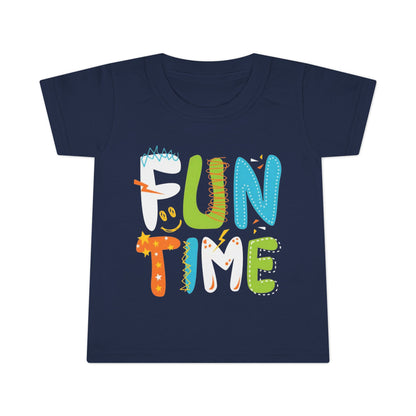 Fun Time Toddler T-Shirt, Colorful Kids Tee, Playful Gift for Toddlers, Birthday Outfit, Everyday Wear for Little Ones