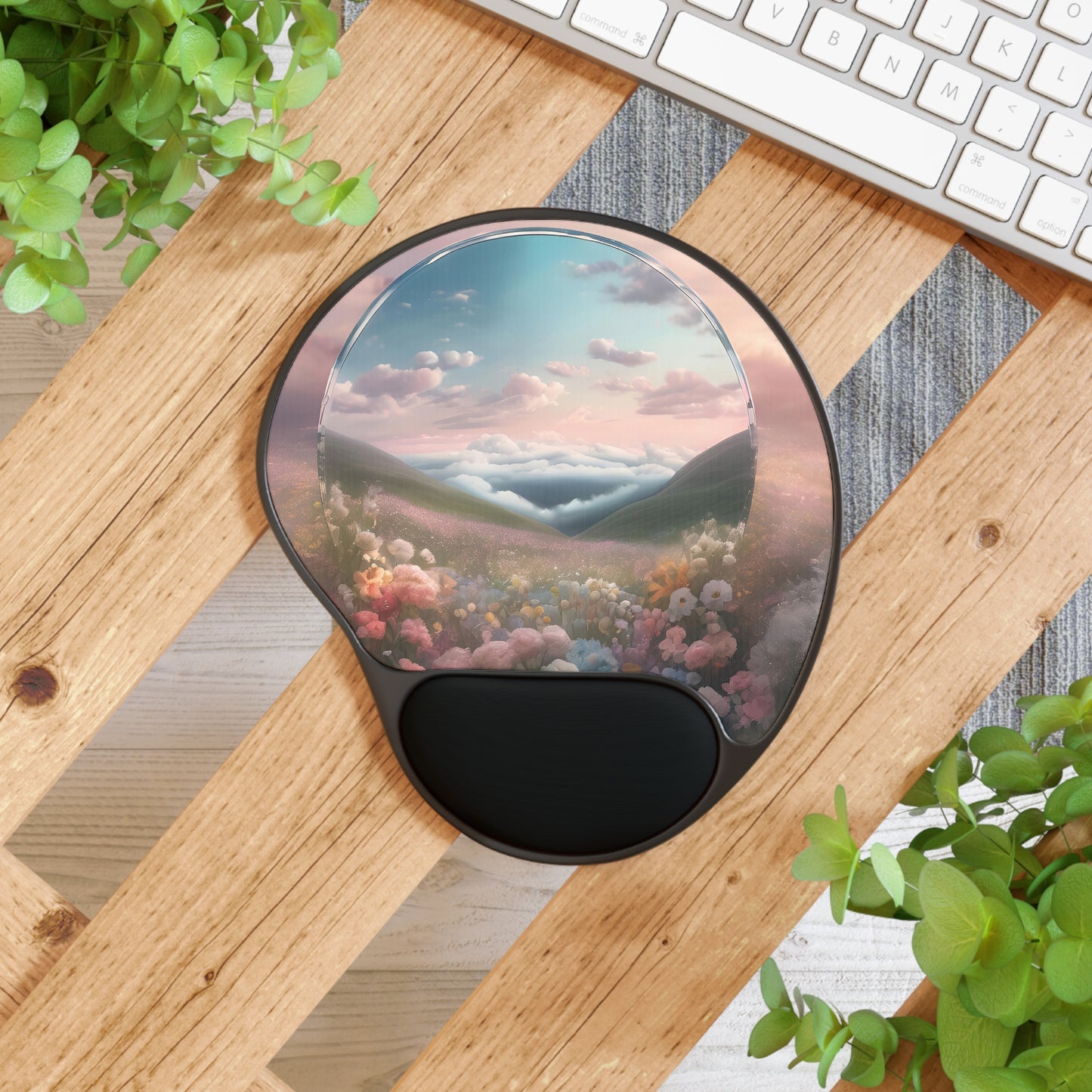 Mouse Pad with Wrist Rest, Desk Accessory, Computer Gaming Gift, Stylish Workstation