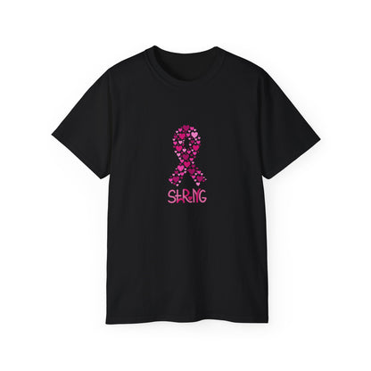 Hope for a Cure Tee, Breast Cancer Awareness Shirt, Cotton T-Shirt