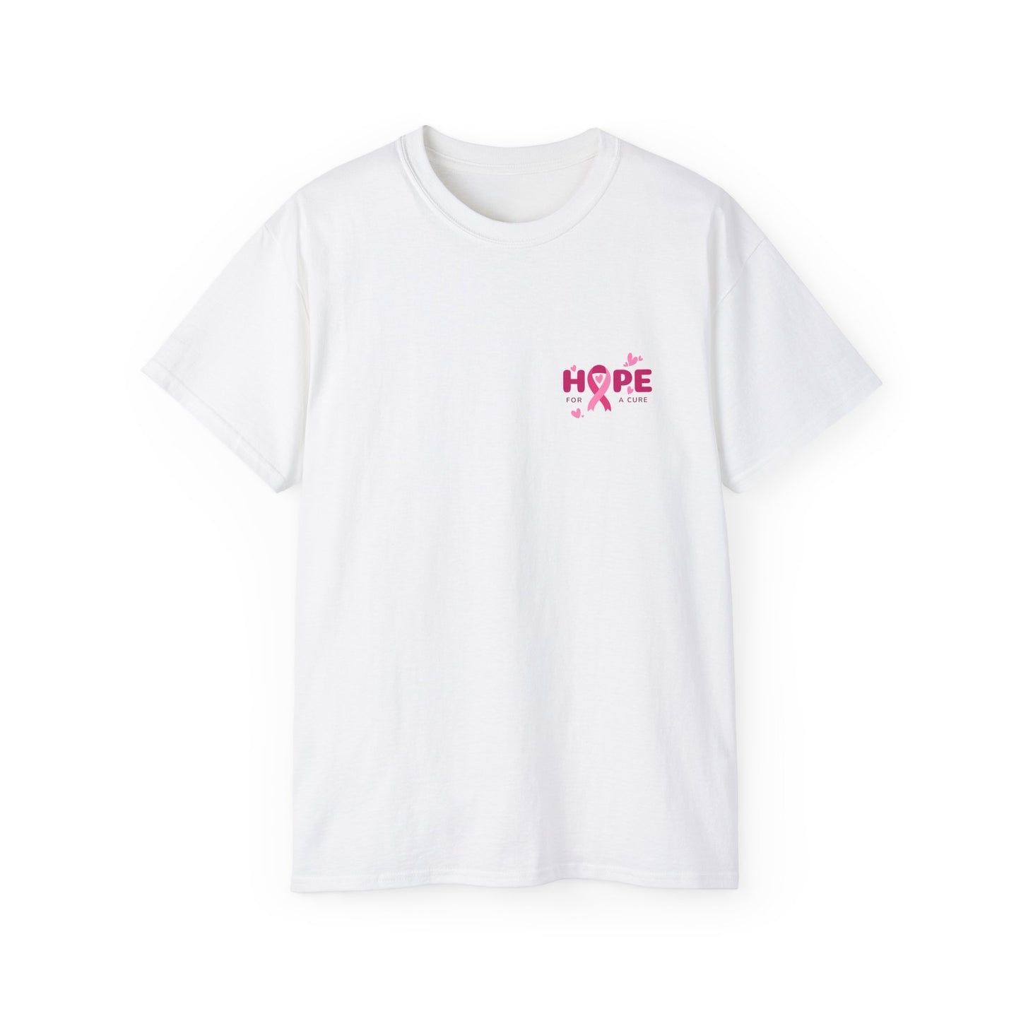 Hope for a Cure Tee, Breast Cancer Awareness Shirt, Cotton T-Shirt