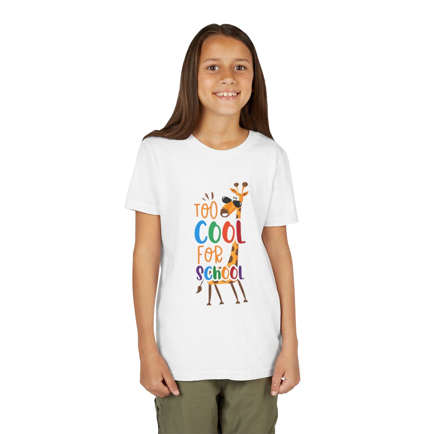 Youth Short Sleeve Tee, 'Too Cool for School' Kids T-shirt, Perfect for Back to School, Casual Wear Printify