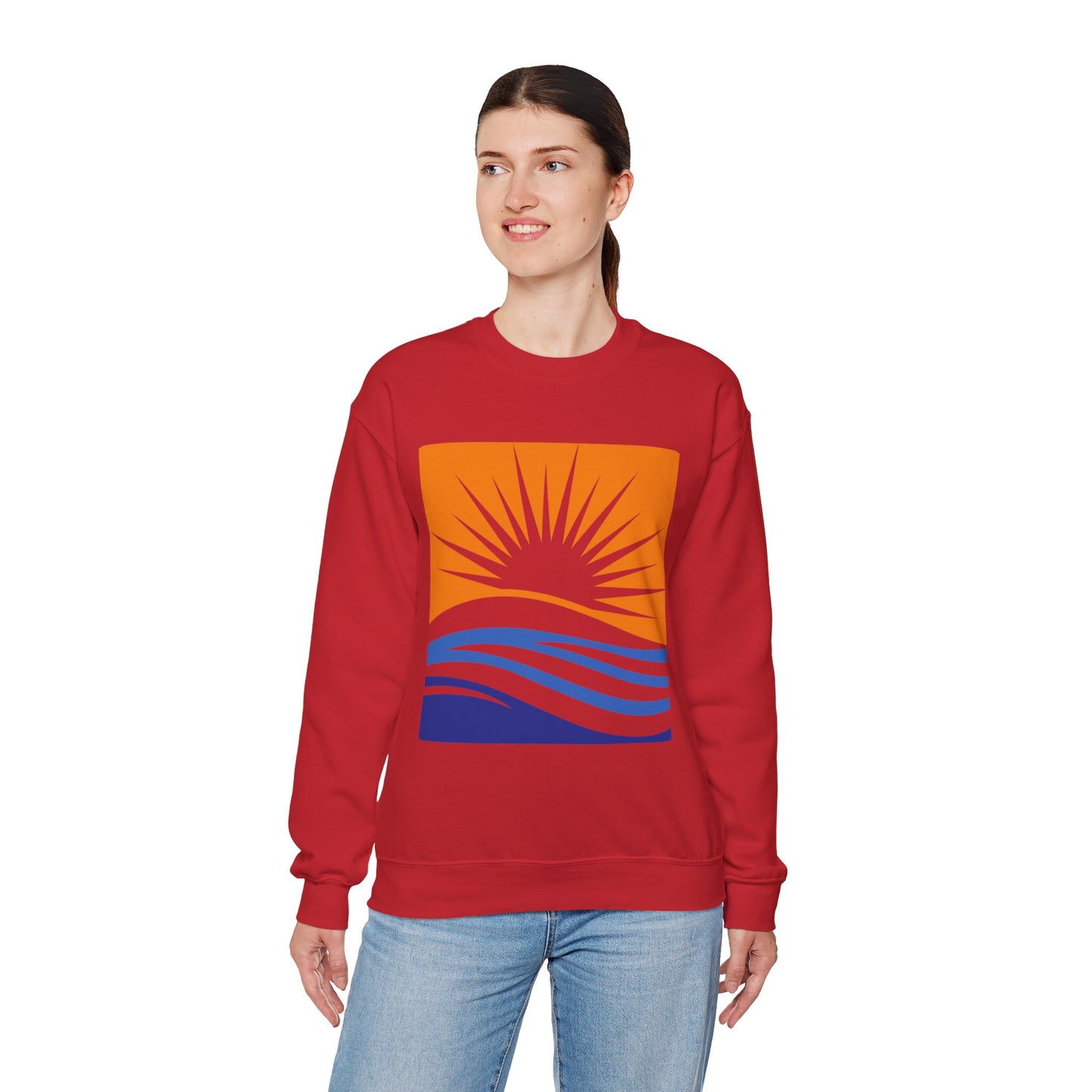 Minimalist beach Sweatshirt - Cozy Unisex, Gift for Friends or Family