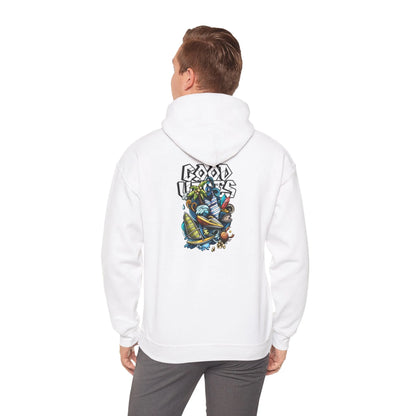 Good Vibes Graffiti Hoodie Sweatshirt, Cozy, Casual Gift, Relaxation Apparel Printify Good Vibes Graffiti Hoodie Sweatshirt, Cozy, Casual Gift, Relaxation Apparel Printify