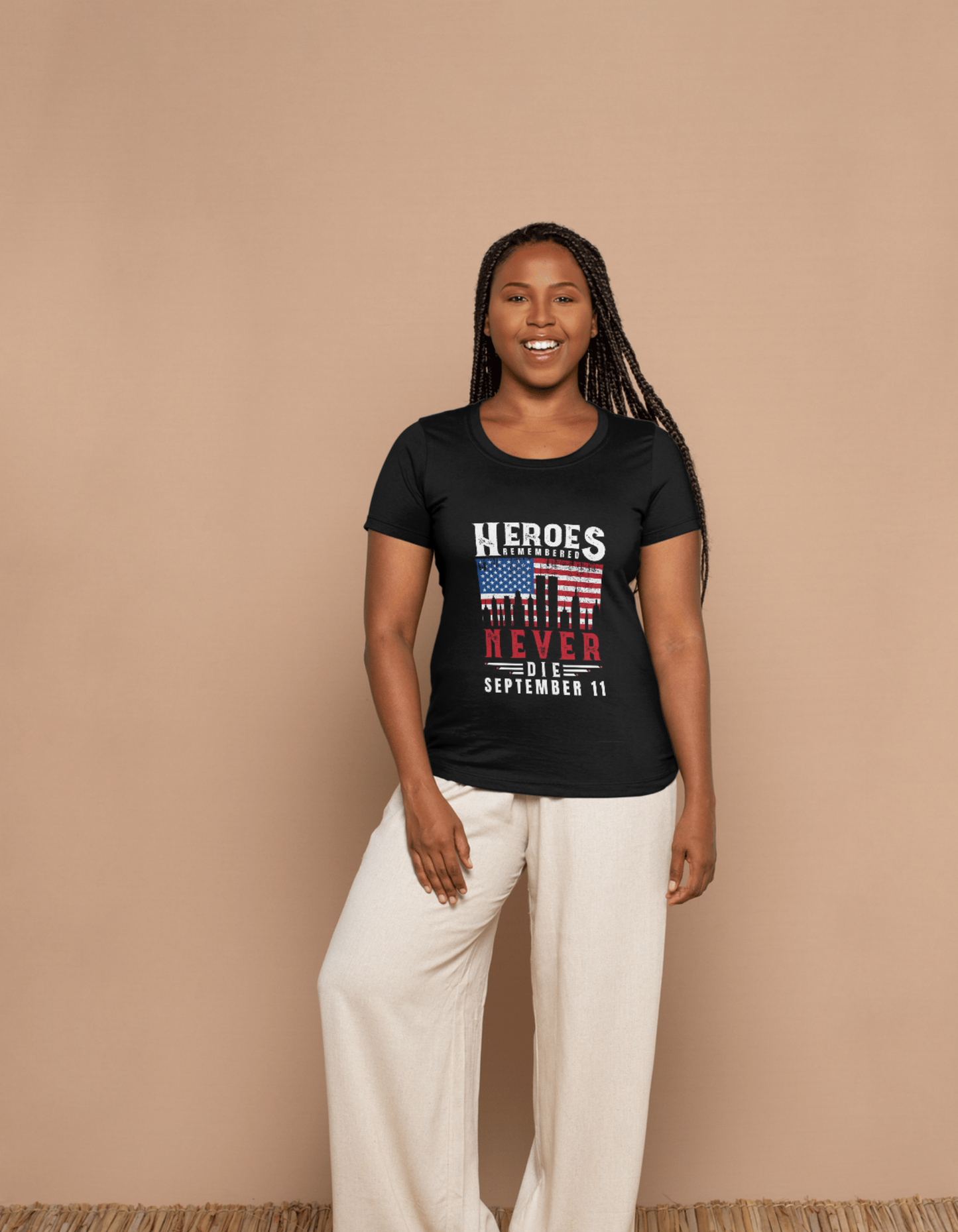 Heroes Remembered 9/11 Unisex Crew Tee, Patriot Tee, Memorial Shirt